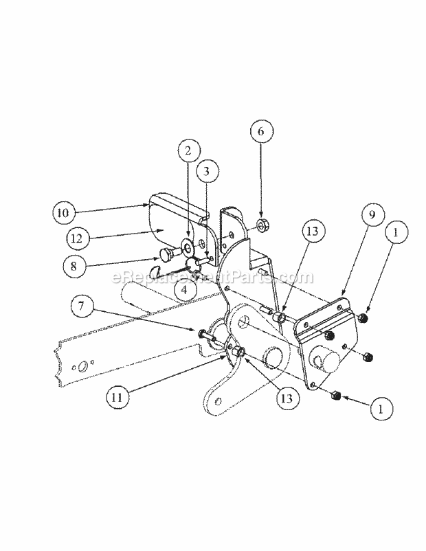 Foot Pedal Deck Lift Assembly Diagram and Parts List for M60-KW 53AB5GFX750 Cub Cadet Sprayer